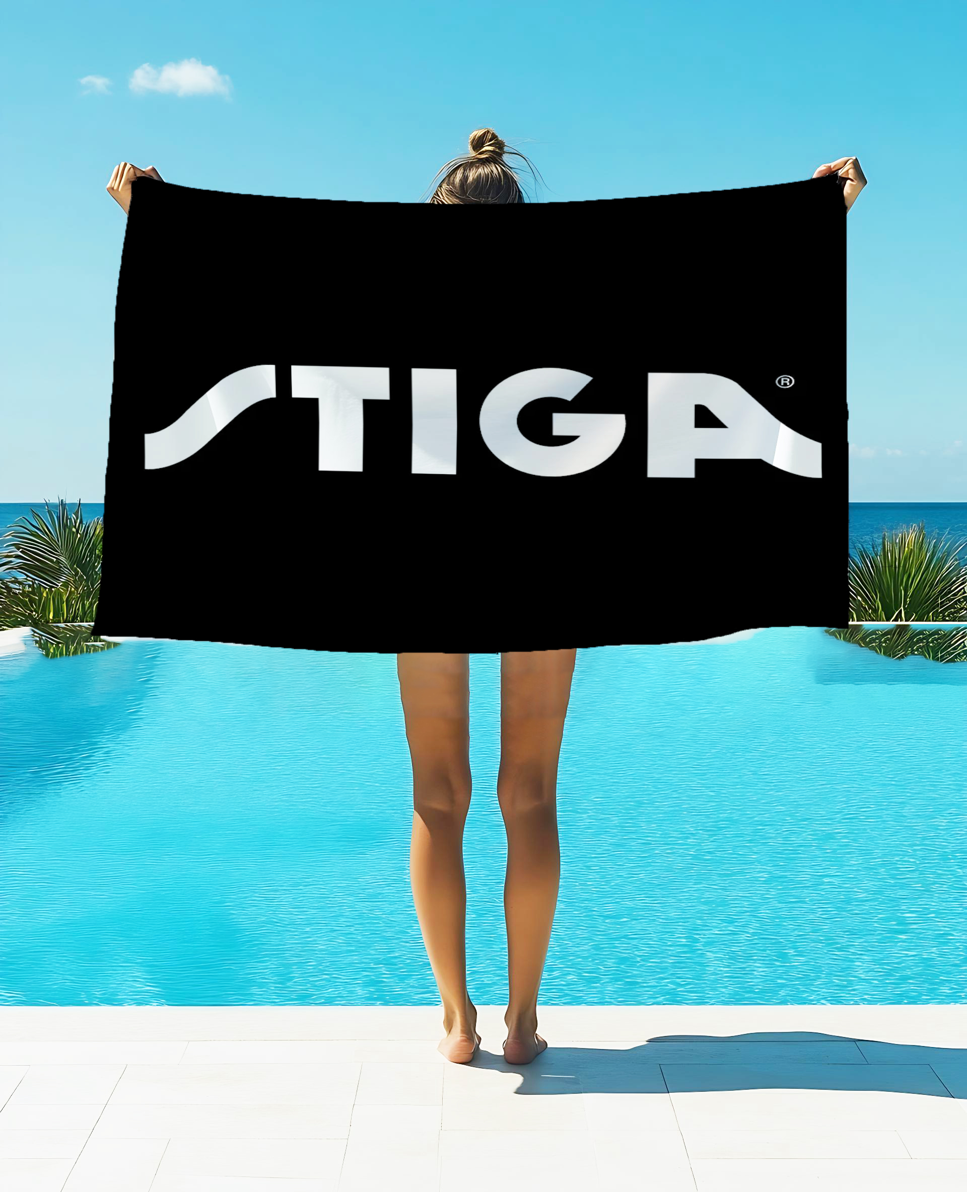 Table Tennis Logo - S-STIGA Table Tennis LOGO Beach Towel