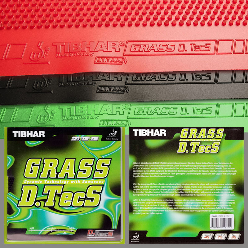 Table Tennis Logo - TIBHAR Grass D.TecS Table Tennis Rubber