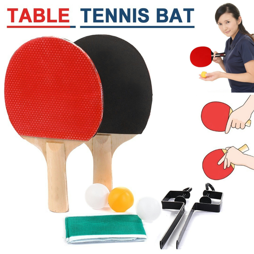Table Tennis Post - Ping Pong Paddle Set with Table