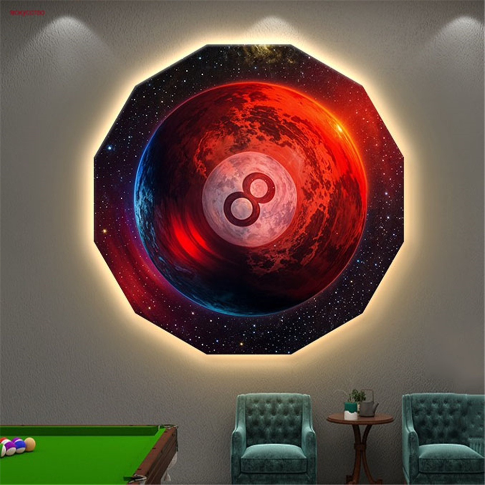 Hall Table Tennis - Interstellar Billiards Hall Decoration Painting Led