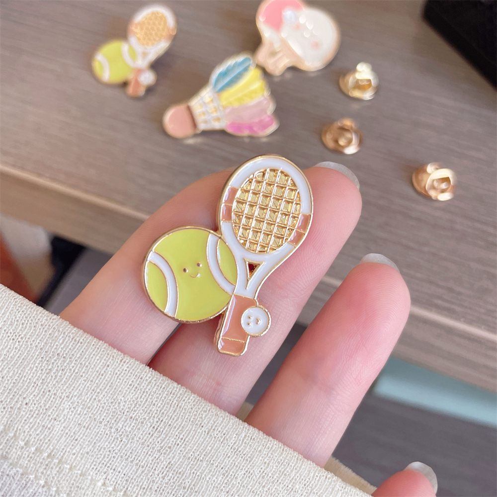 Zinc Alloy Brooches Stylish Ba - Table Tennis Logo บทวิจารณ์และราคา