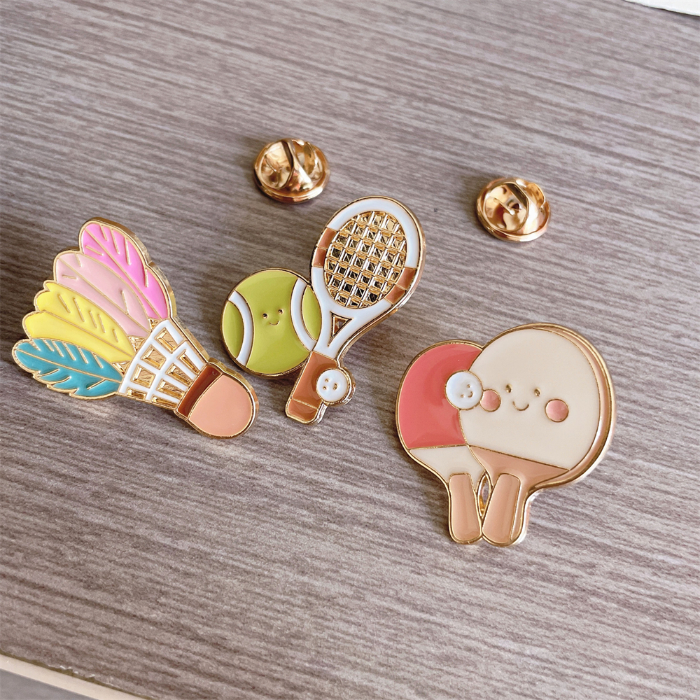 Zinc Alloy Brooches Stylish Ba - Table Tennis Logo บทวิจารณ์และราคา