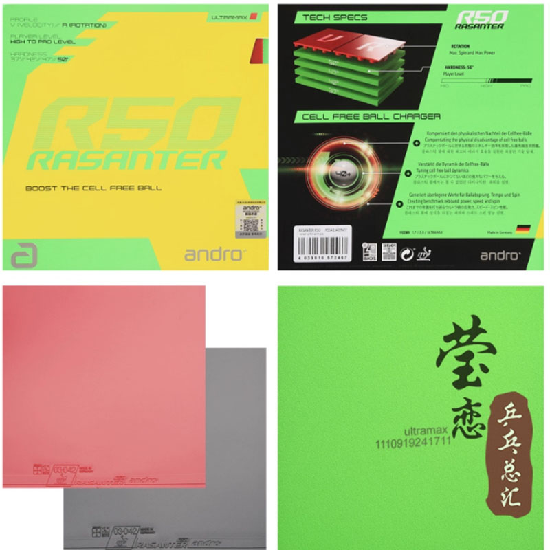 Andro Rasanter R45 47 50 C45 4 - Table Tennis Rubber บทวิจารณ์และราคา
