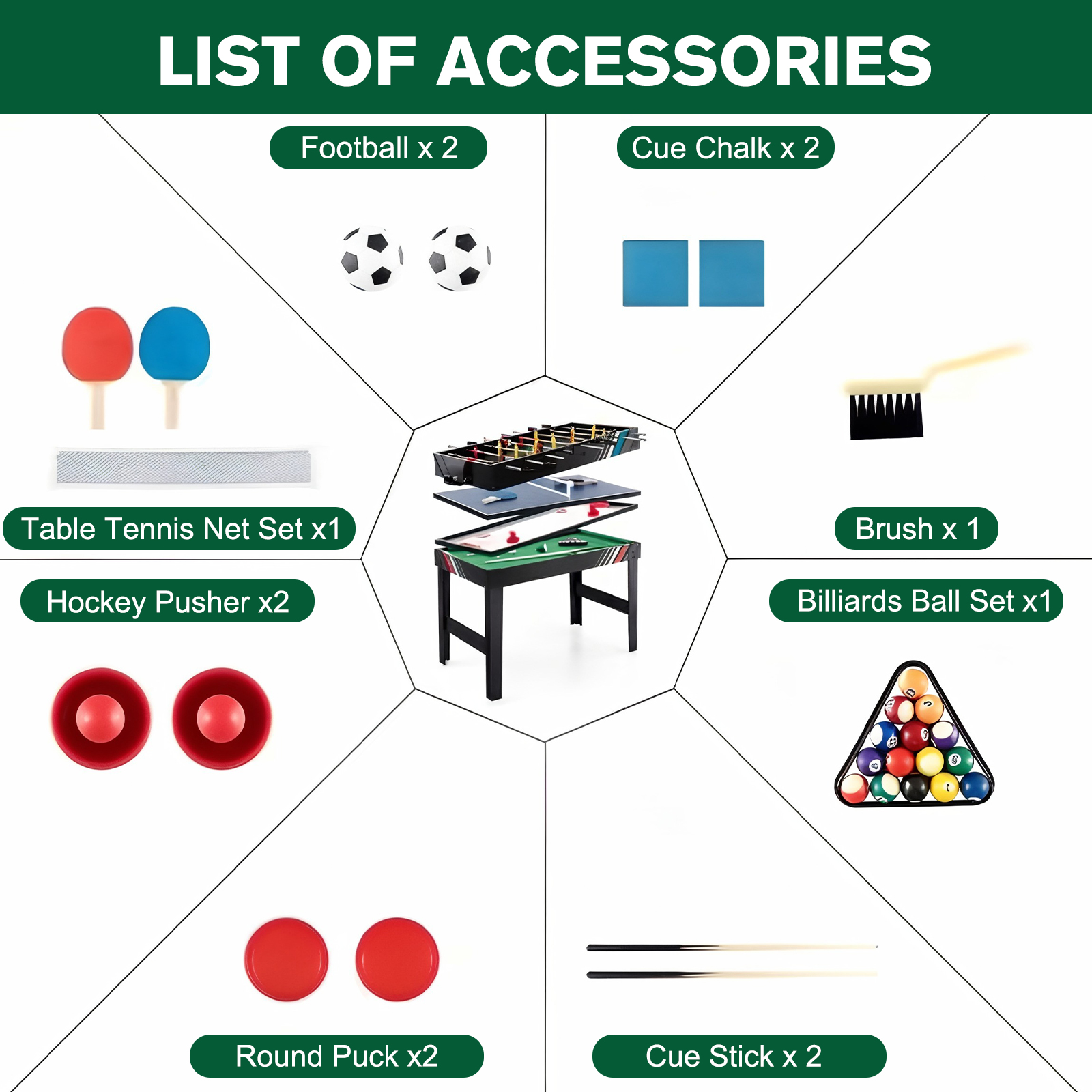 4-In-1 Combo Game Table Set wi - Table Tennis For Kids บทวิจารณ์และราคา
