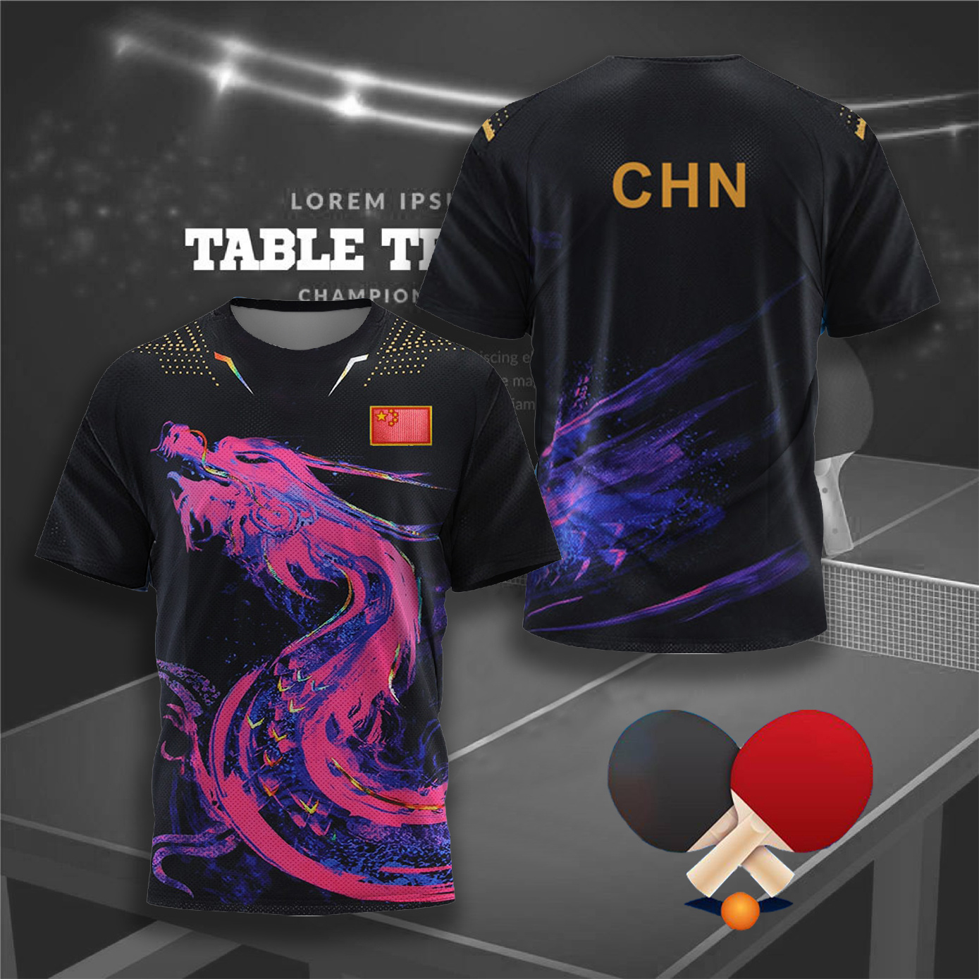 CHINA Dragon Table Tennis Grap - Table Tennis China บทวิจารณ์และราคา
