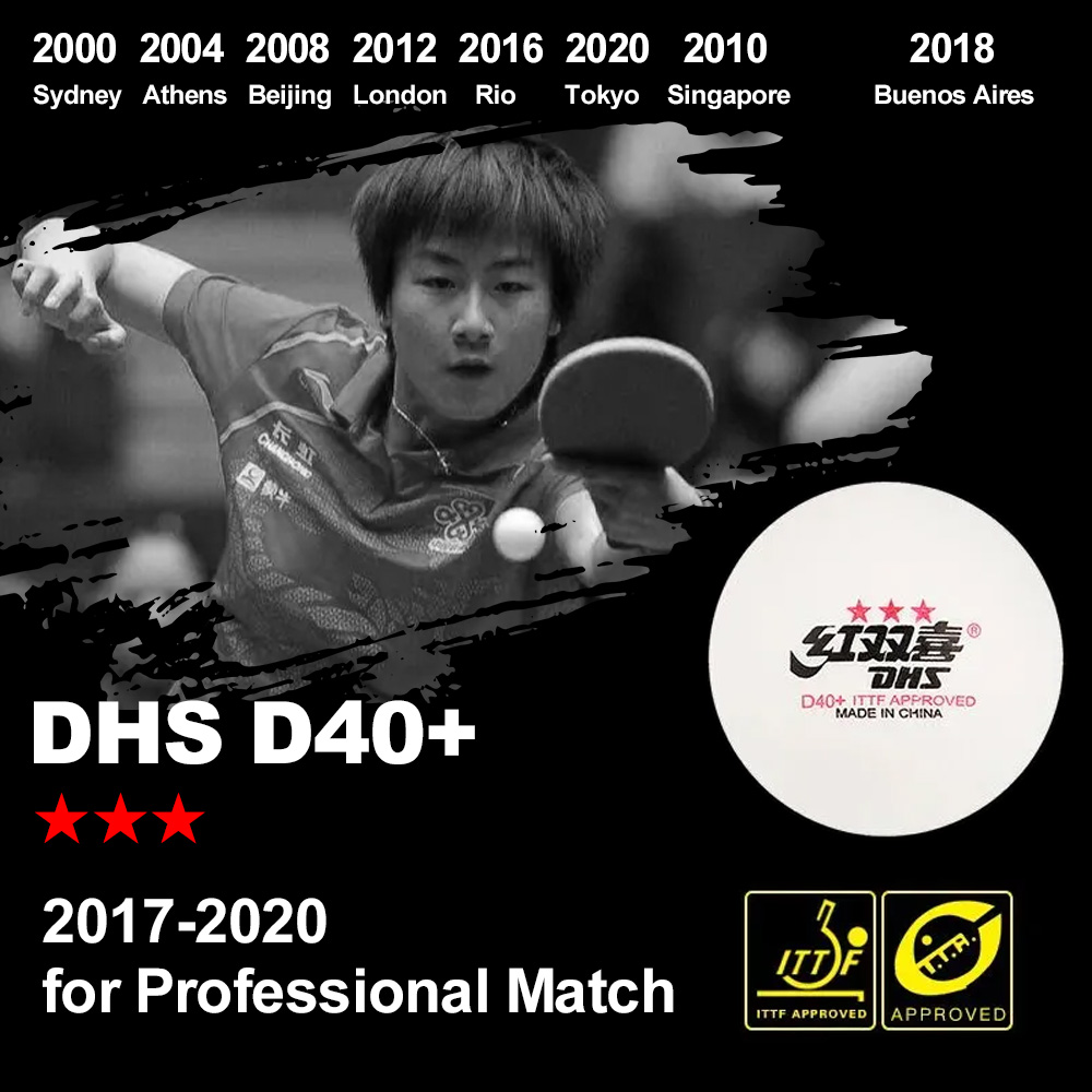 DHS D40+ DJ40+ Ping Pong Balls - Table Tennis Video Game บทวิจารณ์และราคา
