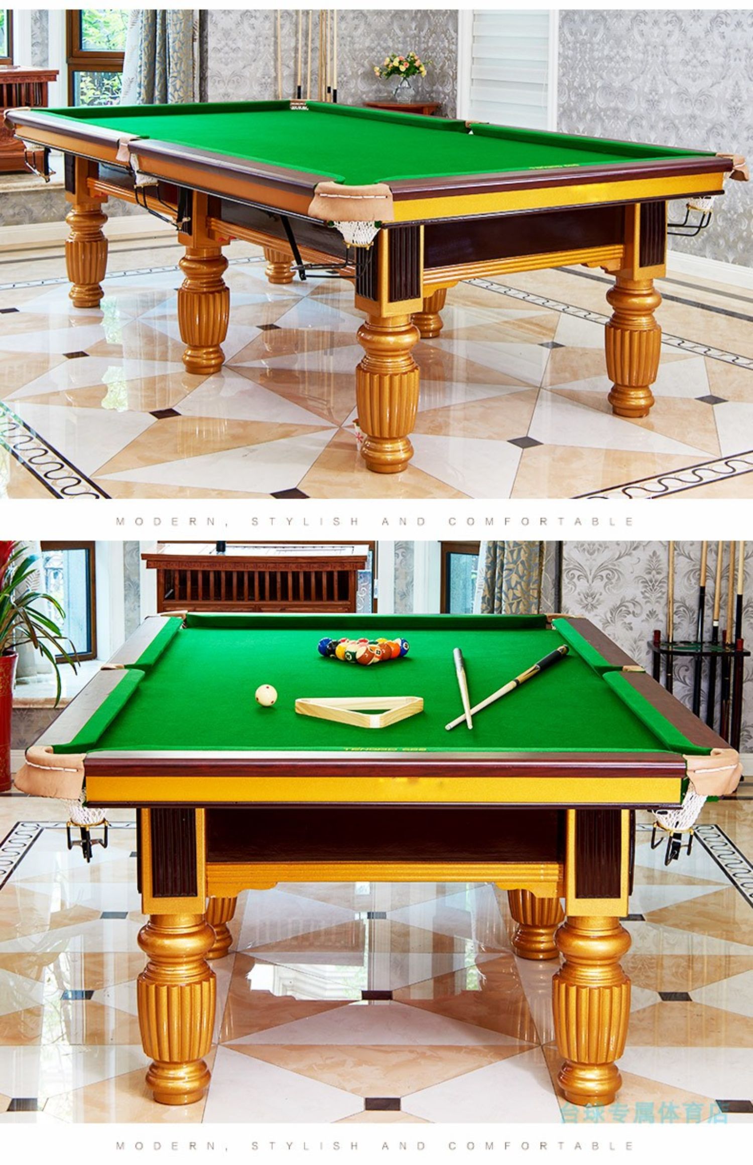 Standard Adult Billiard Table  - Hall Table Tennis บทวิจารณ์และราคา
